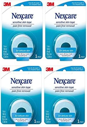 Nexcare Sensitive Skin Low Trauma Tape 1 in x 144 in 1 ea (Pack of 4) | Amazon (US)