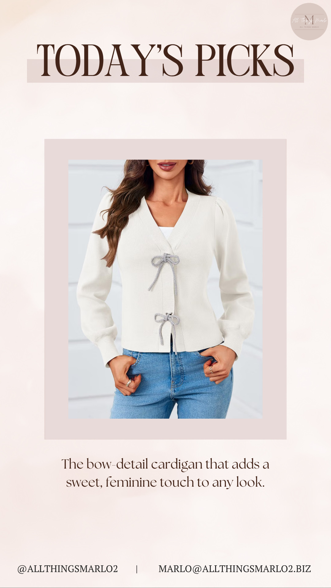 The bow-detail cardigan that adds a sweet, feminine touch to any look. 

 #LTKSeasonal #LTKWorkwear #LTKTravel