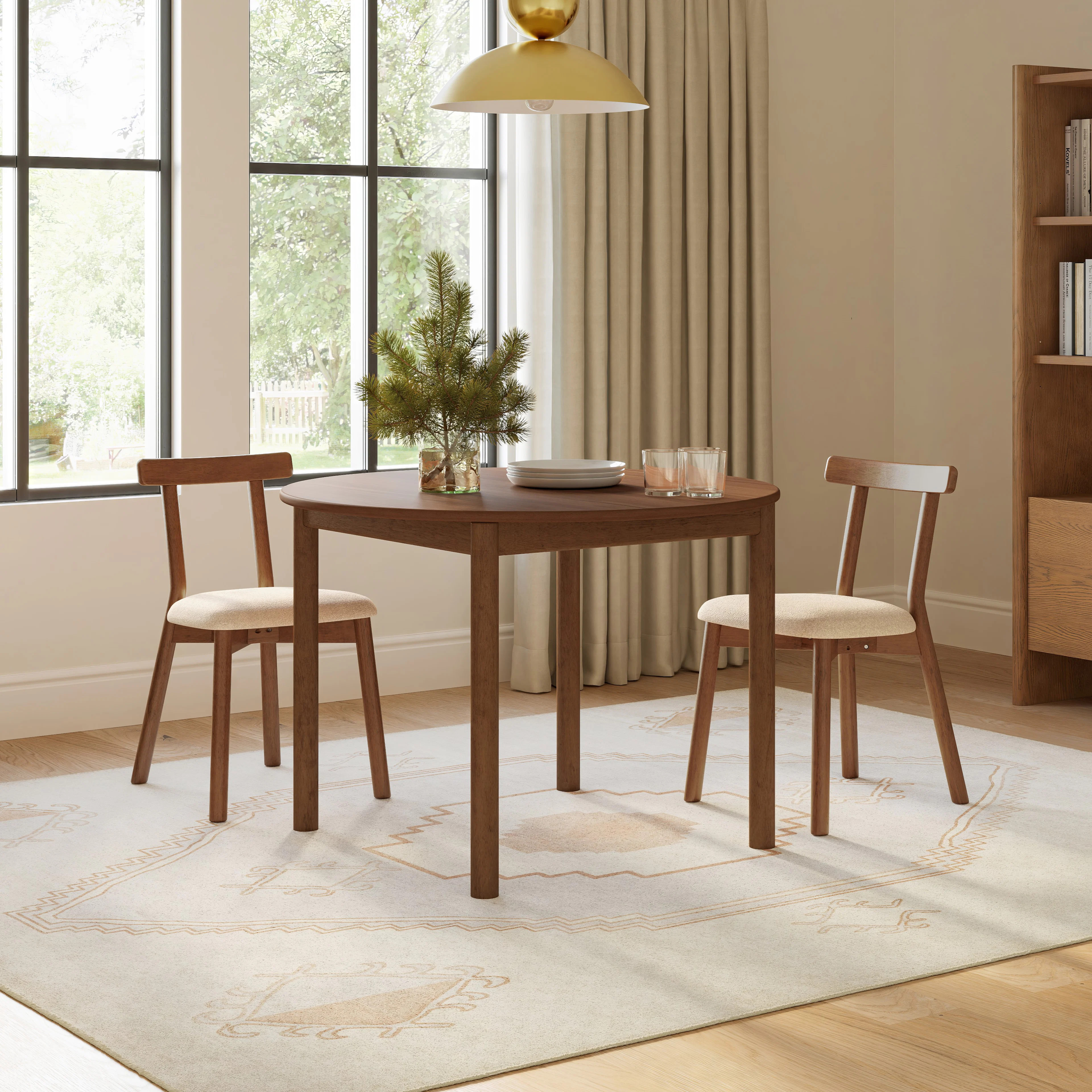 Ulka Dining Chair - Walnut and Ratine Buff | Article