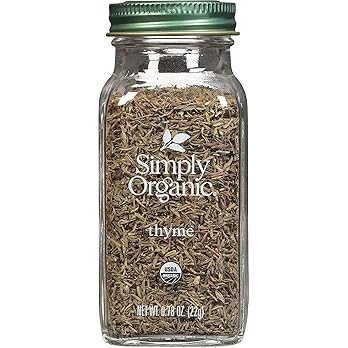 Simply Organic Whole Thyme Leaf, 0.78 Ounce Jar, Woodsy, Herbaceous, Plesantly Aromatic Thyme, No... | Amazon (US)