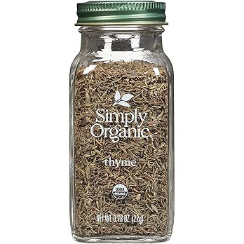 Simply Organic Whole Thyme Leaf, 0.78 Ounce Jar, Woodsy, Herbaceous, Plesantly Aromatic Thyme, No... | Amazon (US)