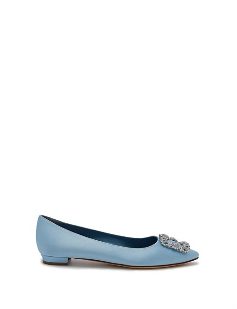 Manolo Blahnik Hangisi Opal Flat Ballerina | David Jones | David Jones (Australia & New Zealand)