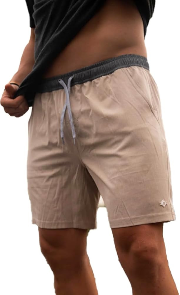 Burlebo White Speckled Athletic Shorts - White Liner | Amazon (US)