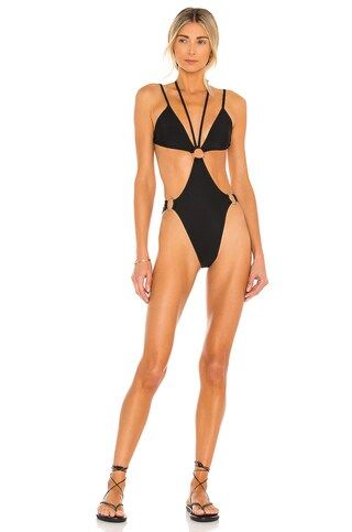 Michael Costello x REVOLVE Naja One Piece in Black from Revolve.com | Revolve Clothing (Global)