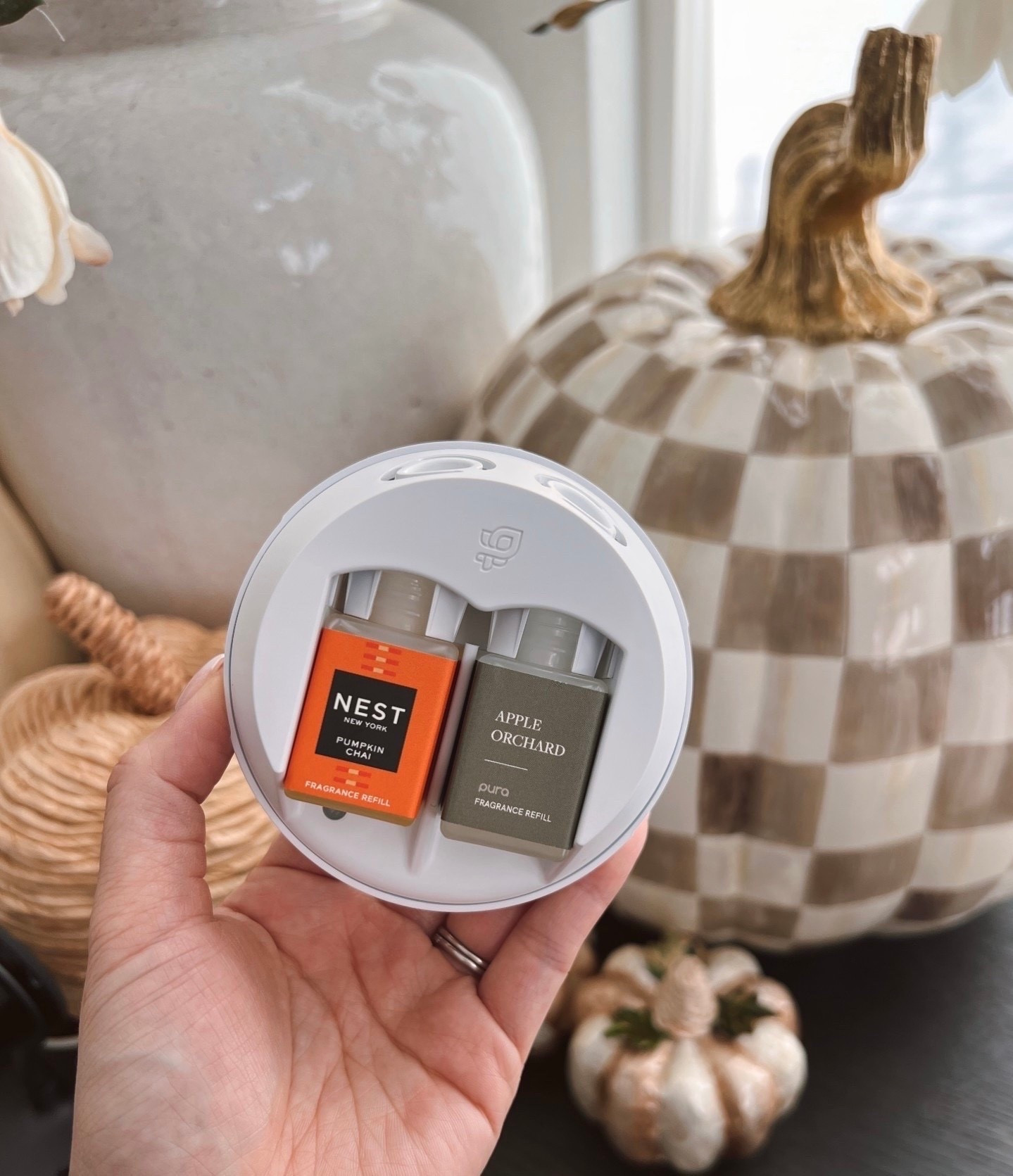 My favorite fall scents loaded into my Pura 4 diffuser and ready for autumn! Love this diffuser because it’s easy to use, can be controlled by your phone and smells amazing!

#LTKSeasonal #LTKHome