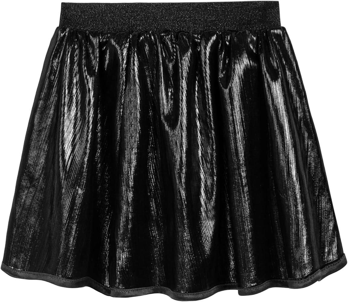 Danna Belle Girls Skirt Metallic Sparkle Mini High Waist Party Skirts for Girls Size 5-12 | Amazon (US)