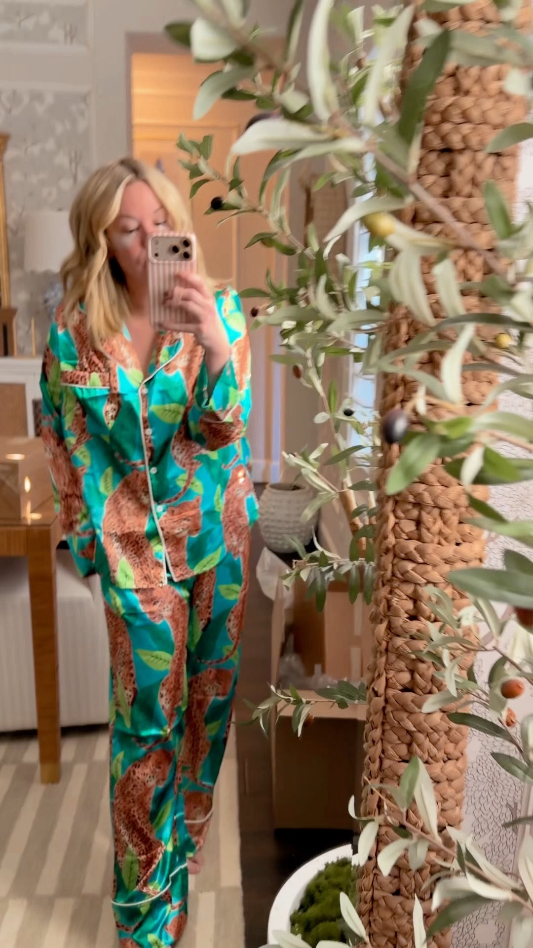 The best pajamas ever. They keep you nice and cool and I size up one to a large.