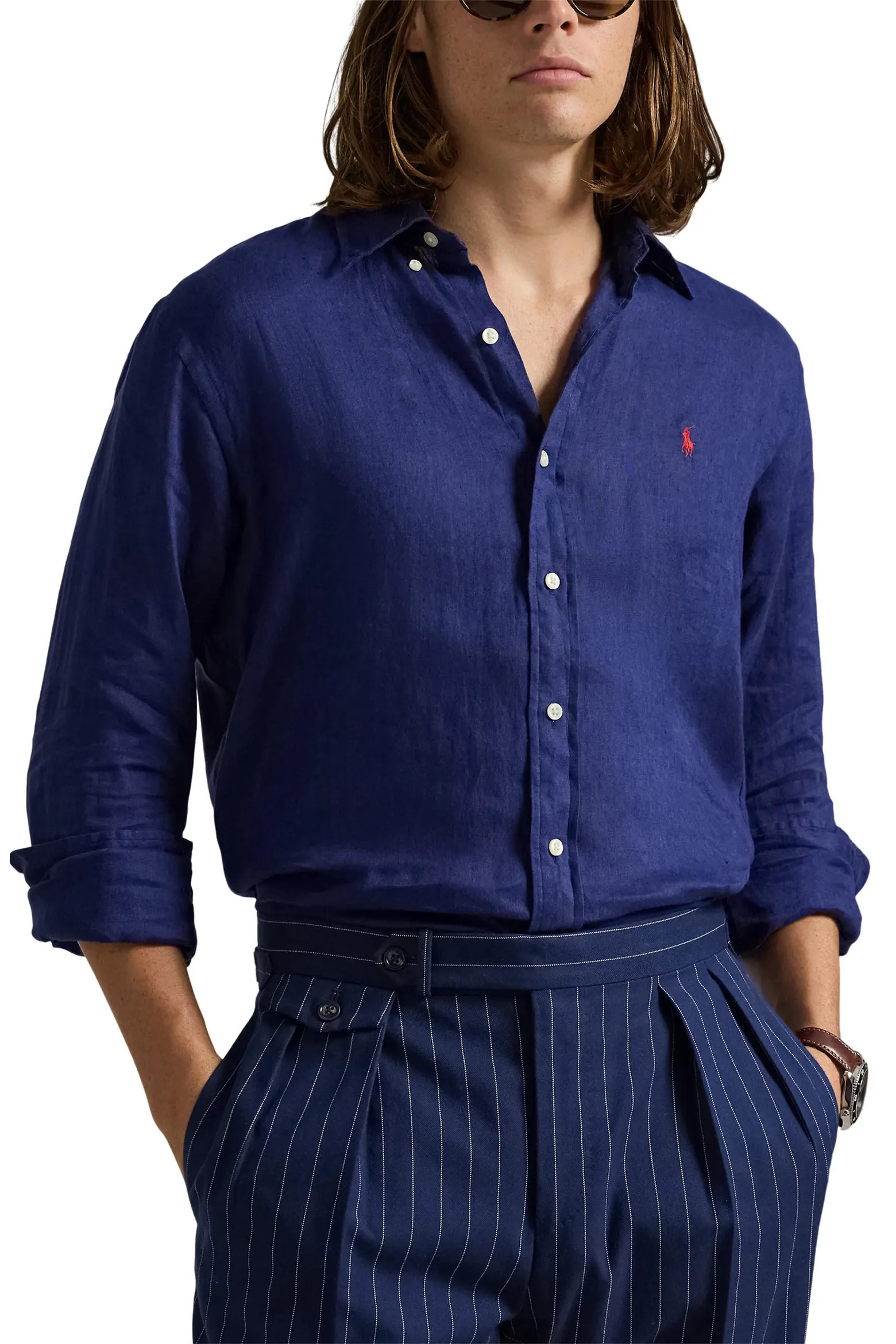 Polo Ralph Lauren Solid White Linen Button-Down Shirt (Men) | Nordstrom | Nordstrom