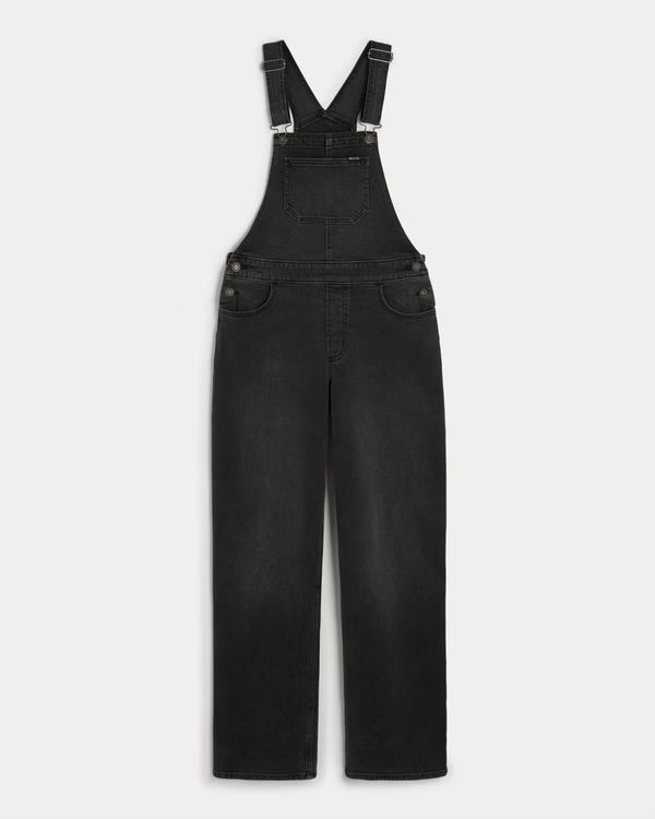 Women's Washed Black Overalls | Women's Clearance | HollisterCo.com | Hollister (US)