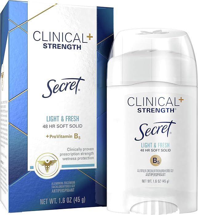 Secret Clinical Strength Soft Solid Deodorant, Light and Fresh, 1.6 Oz. | Amazon (US)