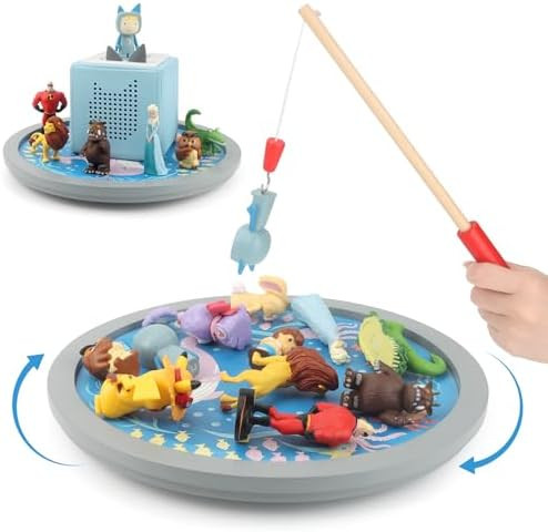 360° Round Turntable for Tonies Figures Storage, Fun Fishing Game with Magnetic Hook to “Catch... | Amazon (US)