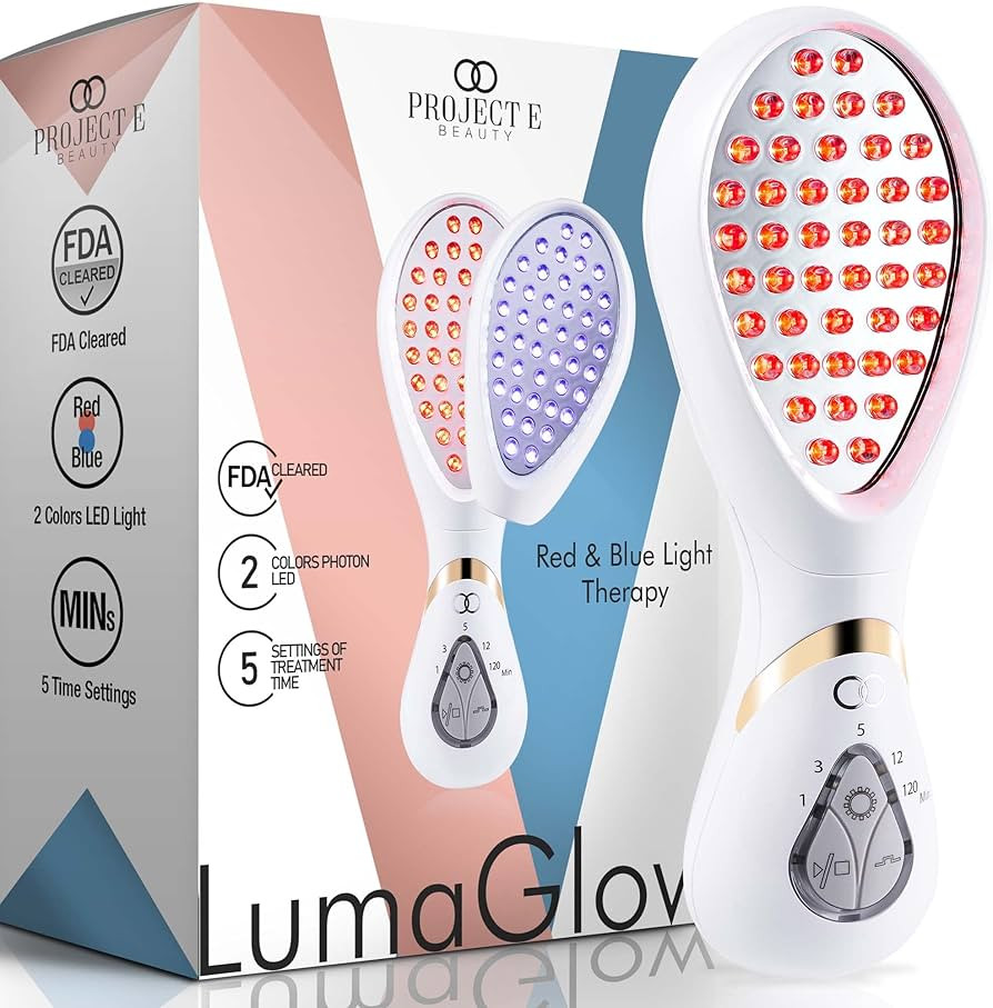 LumaGlow Red & Blue LED Light Therapy by Project E Beauty | Anti-Aging & Anti-Acne | Diminish Fin... | Amazon (US)