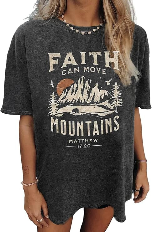 Womens Oversized Tshirt Flower Graphic Tees Nashville Music Short Sleeve Shirts Summer Casual Loo... | Amazon (US)