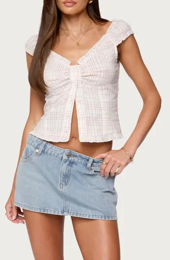 Dolsy Plaid Button-Up Top | Nordstrom