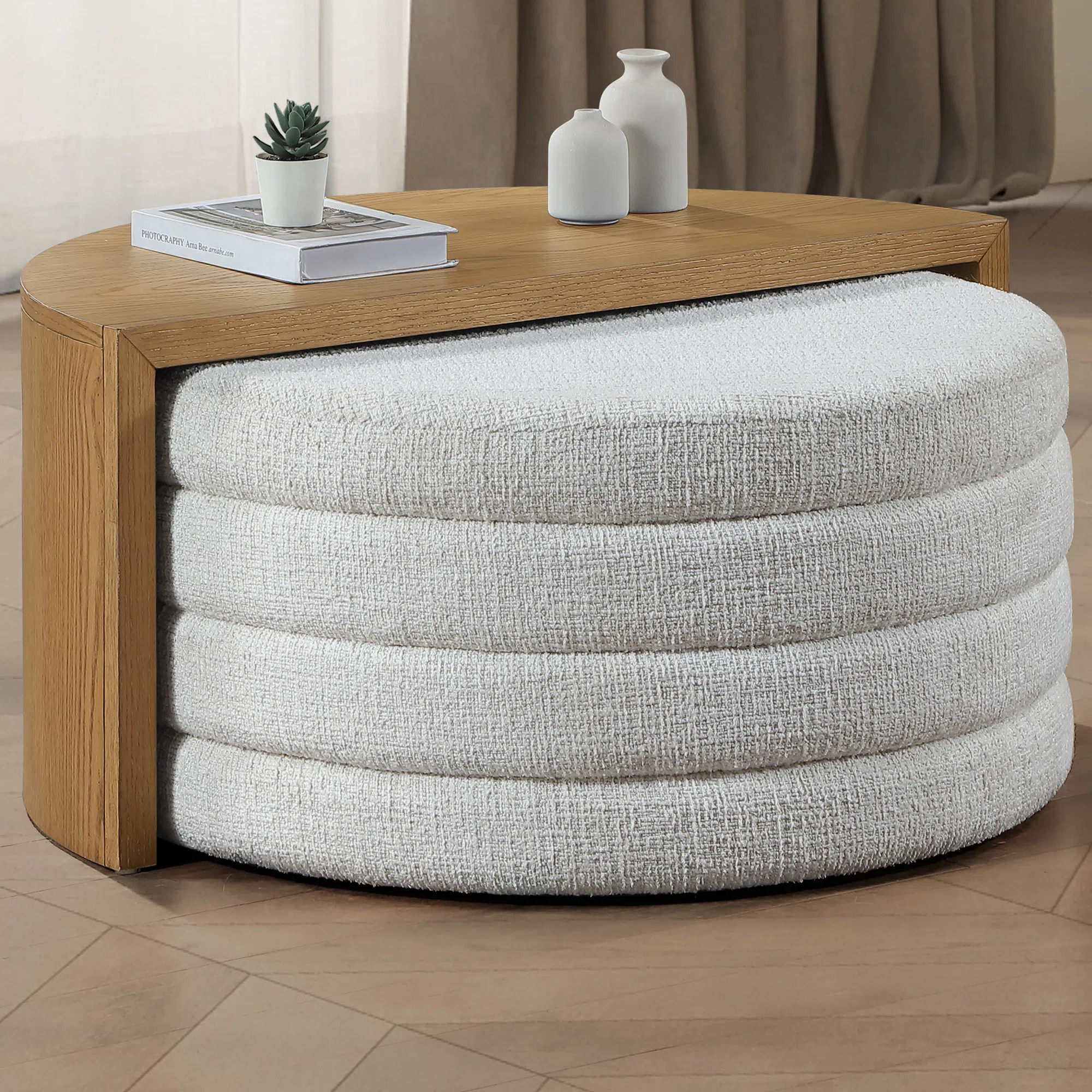 Florence Nesting Coffee Table with Stool | Wayfair North America