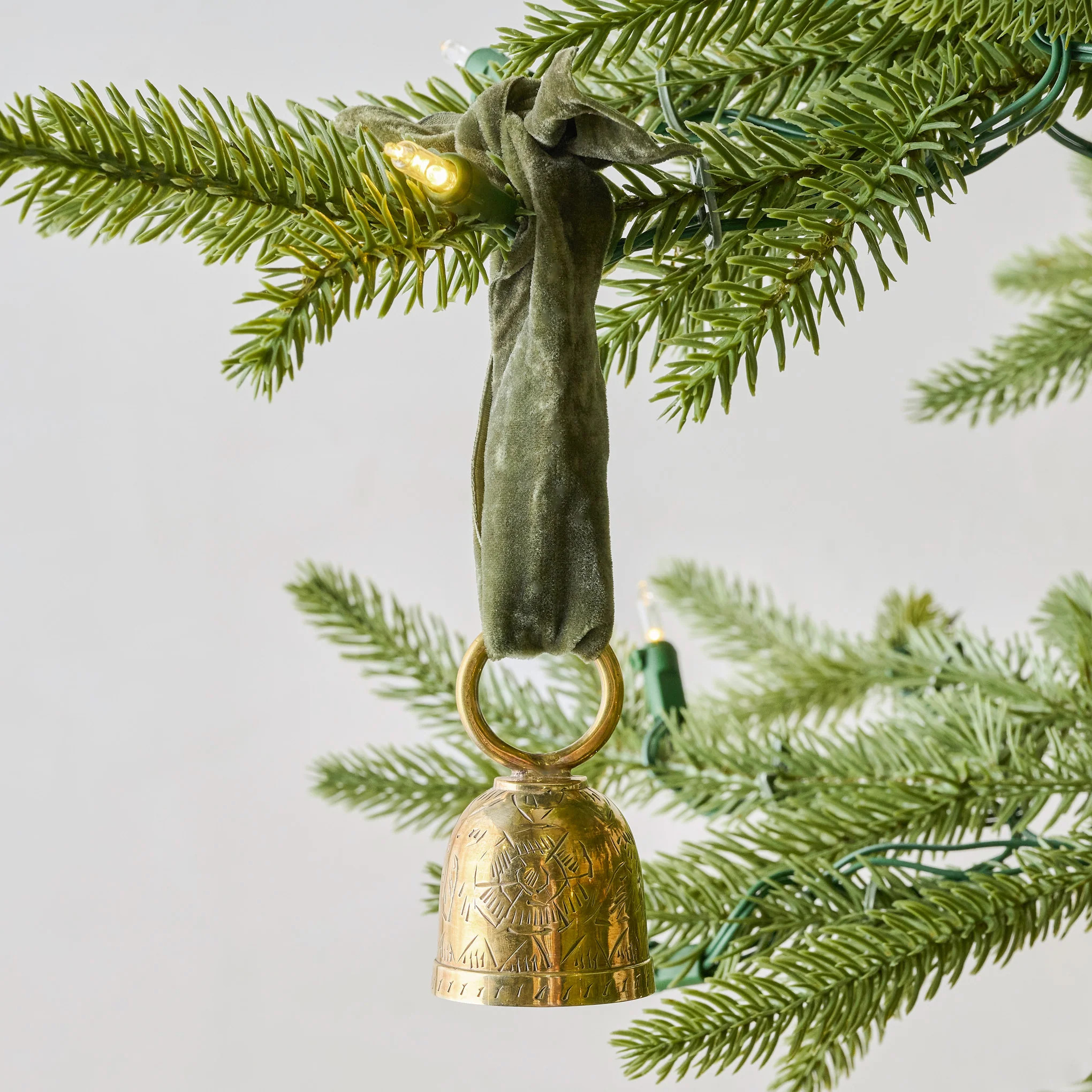 Gigi Etched Brass Bell Ornament | Magnolia