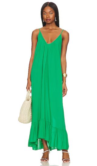 Paloma Ruffle Maxi Dress in Emerald | Revolve Clothing (Global)