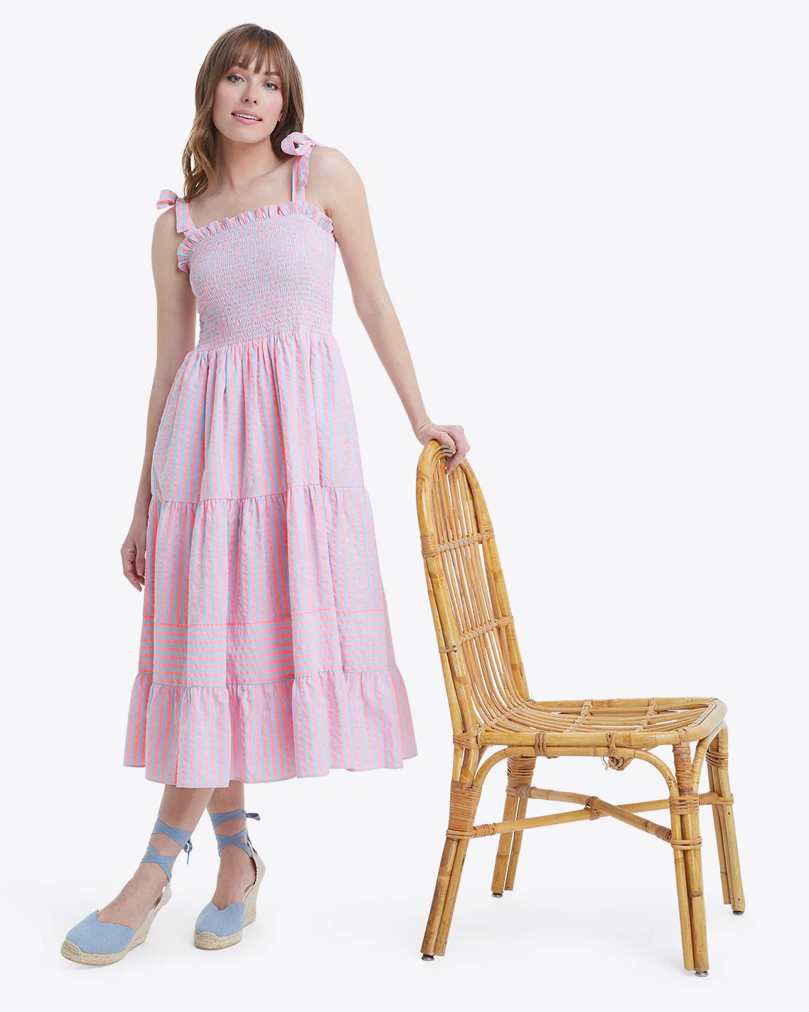 Taylor Dress in Seersucker Stripe | Draper James (US)