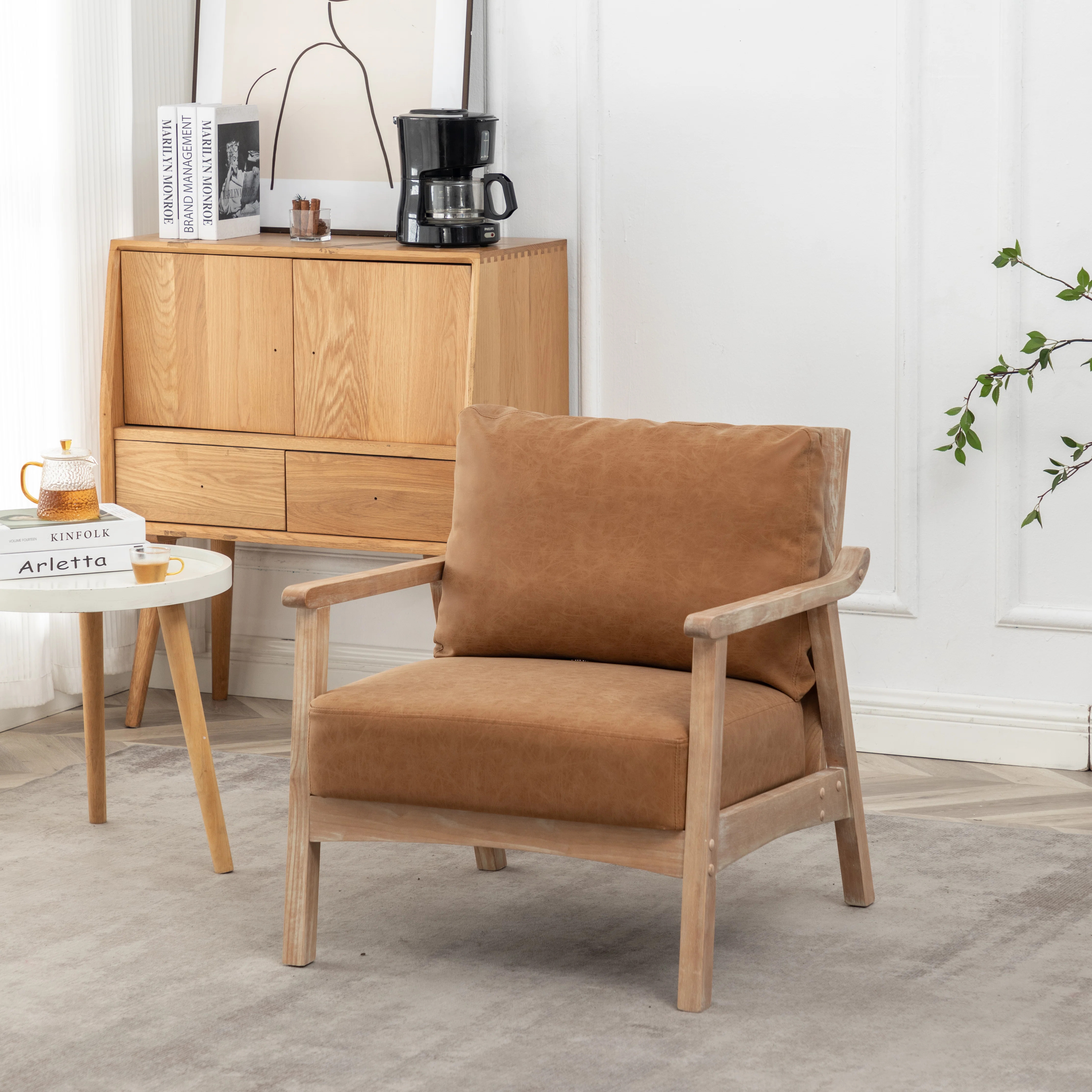 Marnisha Faux Leather Armchair | Wayfair North America