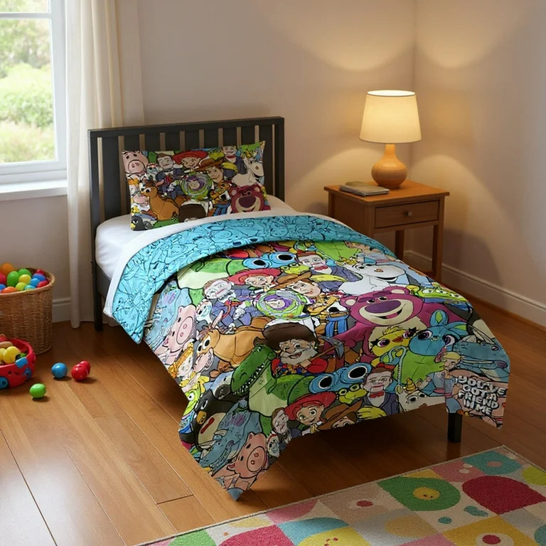 Disney Toy Story You've Got a Friend Reversible Comforter and Pillowcase Set, Twin/Full, Kids Bed... | Walmart (US)