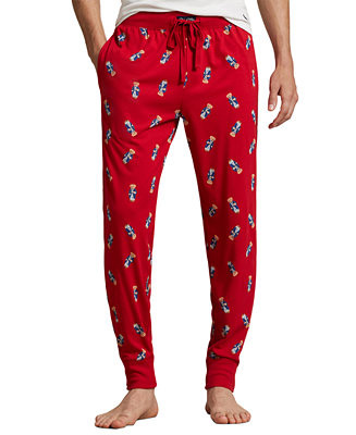 Men's Rib Waistband Knit Bear Pajama Jogger Pants | Macy's