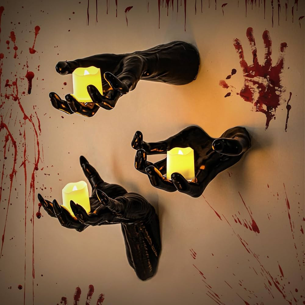 Halloween Decorations Indoor/Outdoor, Life-Sized Horror Hands for Wall Decorations, Spooky Hands ... | Amazon (US)