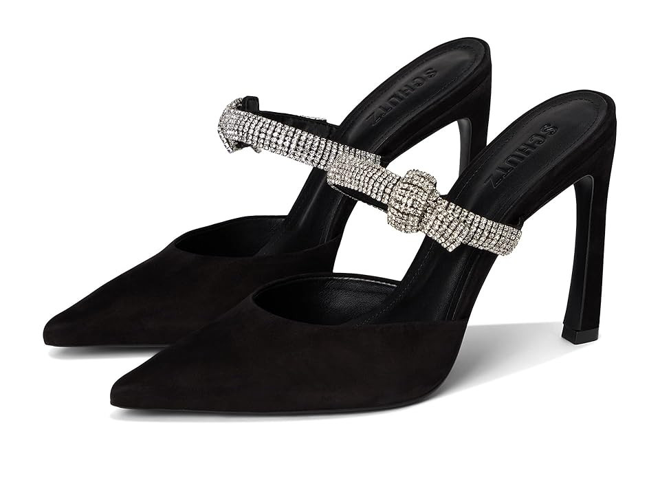Schutz Pearl Curve High Women's Heels Black : 7 M, Leather | Zappos