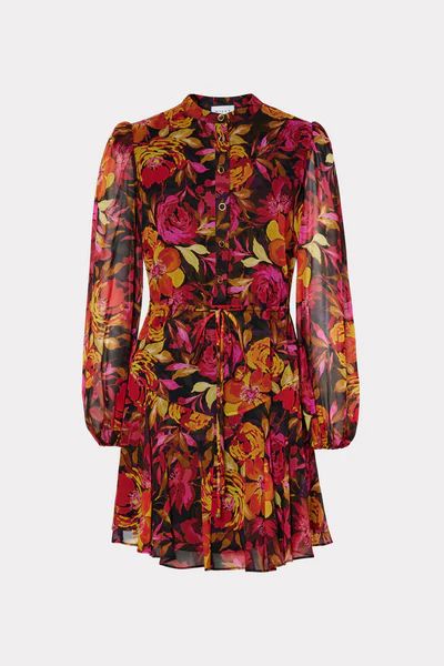 Reina Fall Foliage Print Dress | MILLY