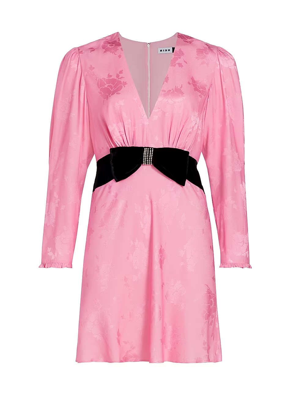 Bambi Rose-Print Satin Minidress | Saks Fifth Avenue