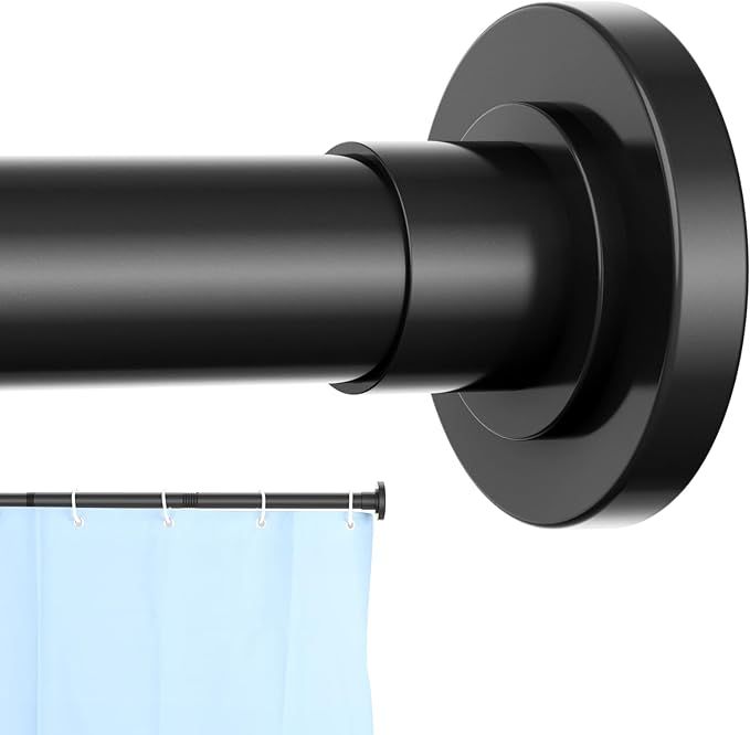 CorkLatta Shower Curtain Rod 31 to 56 Inch,1 Inch Diameter Adjustable Matte Black Spring tension ... | Amazon (US)