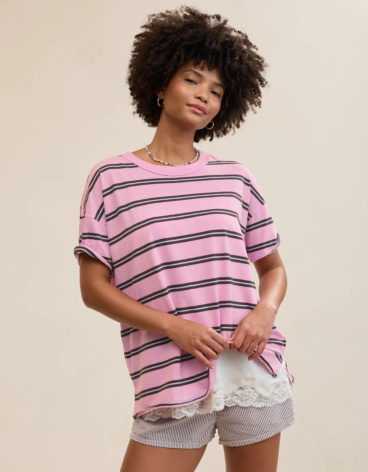 New + Bestseller Aerie Oversized Crew Boyfriend T-Shirt | American Eagle Outfitters (US & CA)
