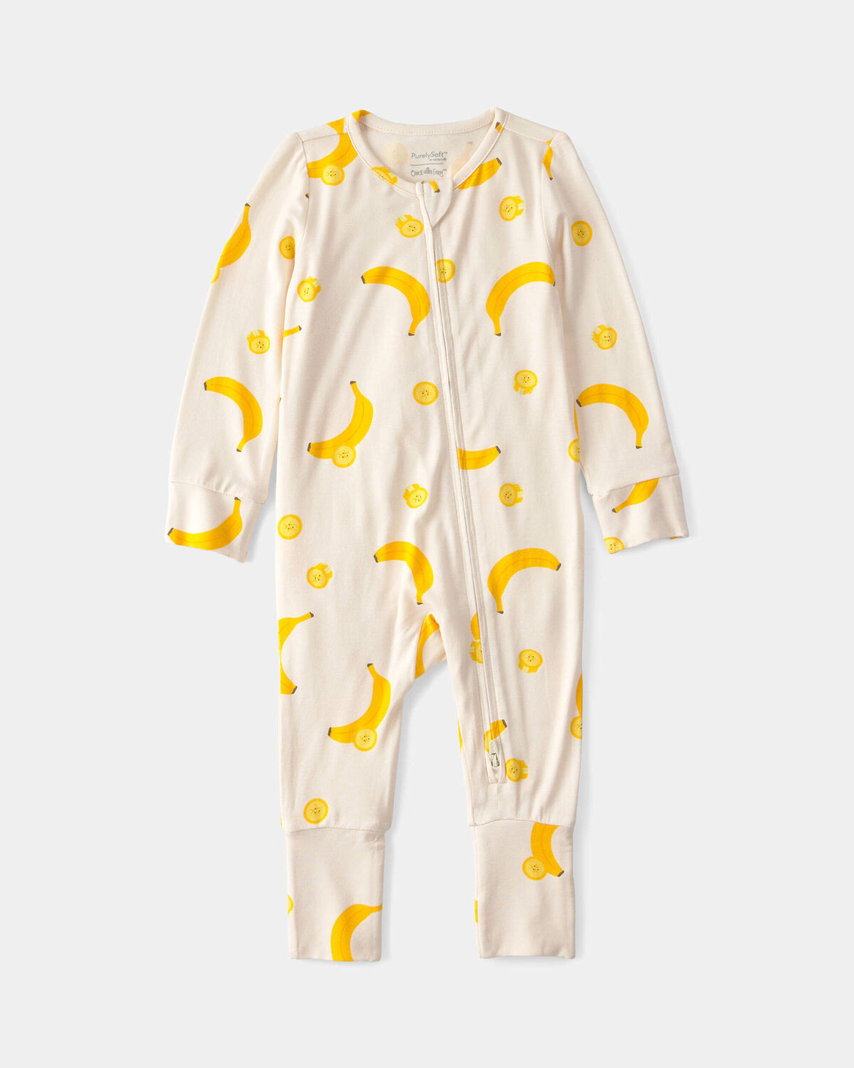 Baby Banana PurelySoft Sleep & Play Pajama - Yellow/Cream | Carter's Inc