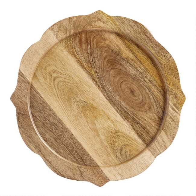 Wood Baroque Charger Plate Set Of 4 | World Market