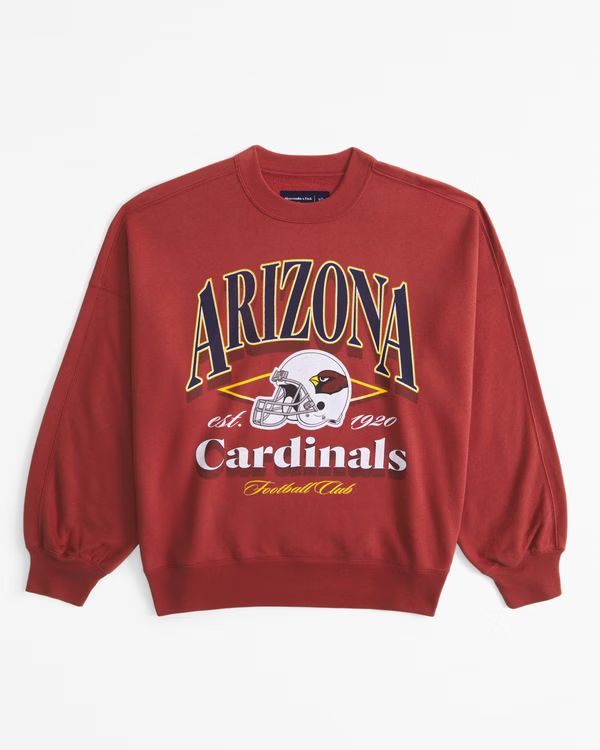 Women's Arizona Cardinals Graphic Oversized Sunday Crew | Women's Tops | Abercrombie.com | Abercrombie & Fitch (US)