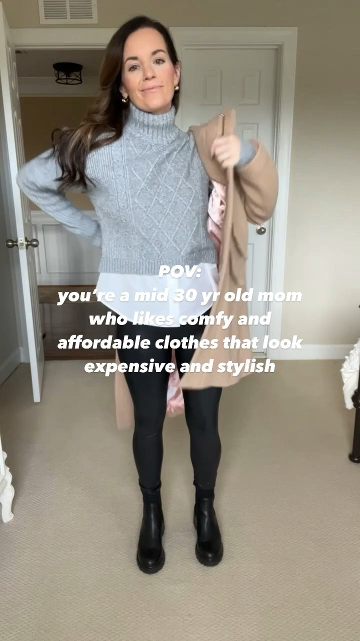 If you like quality, affordable and comfortable clothing, that look expensive and stylish then I'm your girl! I'm a firm believer that you don't have to spend a lot to have a polished look.
My tan jacket, faux leather leggings, layered sweater, socks, Chelsea boots, bag and earrings are all included in the link.
For reference I'm 5'3 and wear size small.
#pov #style #outfit #styleinspo #outfits #momlife #affordablefashion #comfy #outfitideas #outfitidea #styleinspiration #momstyle #casualstyle #casual #winterfashion #womensfashion

#LTKfindsunder50 #LTKstyletip #LTKfindsunder100