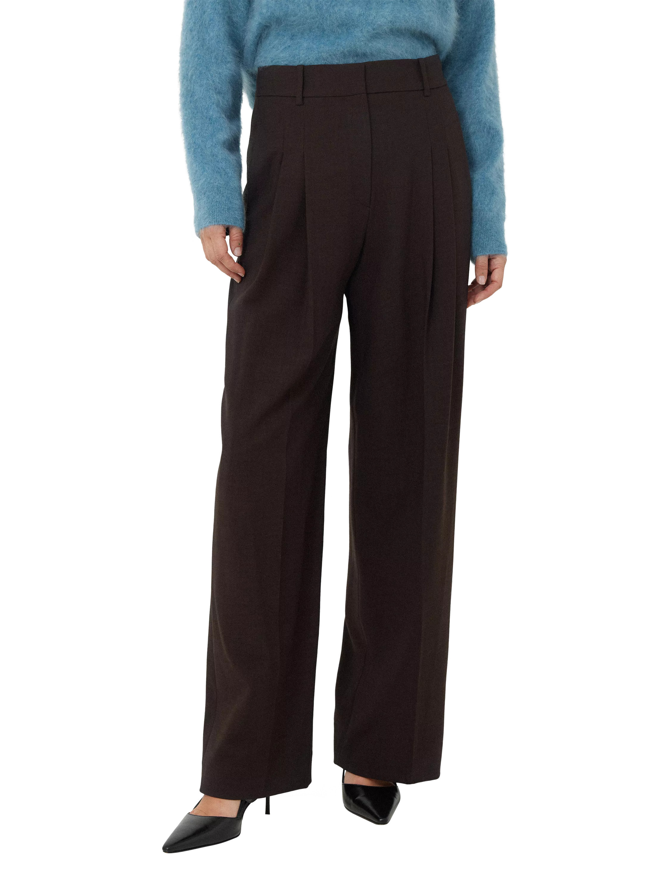 Jigsaw Kemp Crosshatch Trousers, Brown | John Lewis (UK)