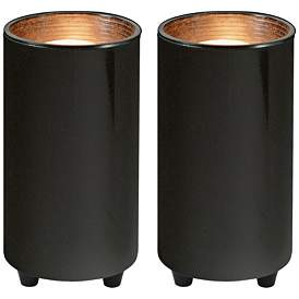 Black 6 1/2" High Mini Accent Can Spot Lights Set of 2 | Lamps Plus