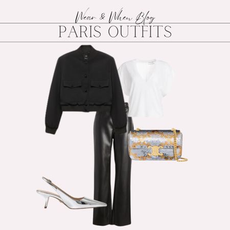 Paris outfit idea / date night outfit idea
Bomber jacket
Leather pants
Silver heels


#LTKSeasonal #LTKshoecrush #LTKstyletip