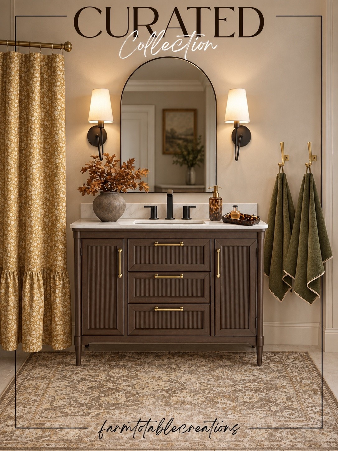The Curated Bathroom Edit 🤎 Sometimes it’s the little details that completely pull a space together. Loving this warm, collected mix of rich wood tones, vintage-inspired patterns, brass accents and cozy textures for an easy bathroom refresh.

#BathroomDecor #BathroomInspo #BathroomRefresh #HomeDecor #CuratedHome

#LTKHome #LTKSaleAlert