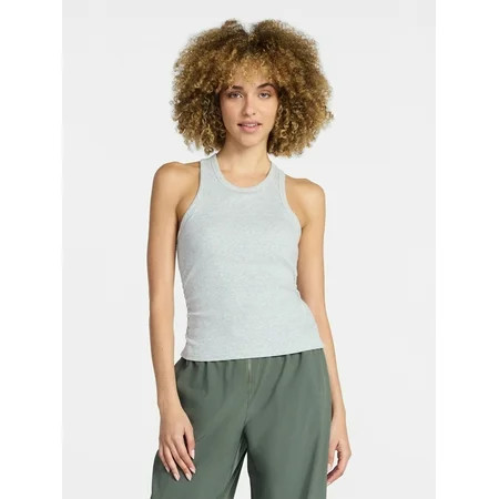 Avia Women s Cotton Ruched Rib Tank Top Sizes XS-XXXL | Walmart (US)