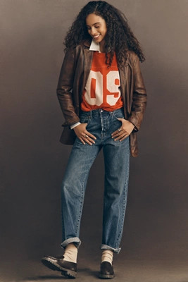 Pistola Cassie High-Rise Straight-Leg Jeans | Anthropologie (US)