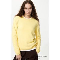 Uniqlo - 100% Cashmere Crew Neck Jumper - Yellow | UNIQLO (UK)