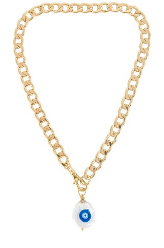 joolz by Martha Calvo Protect Your Energy Necklace in Gold from Revolve.com | Revolve Clothing (Global)