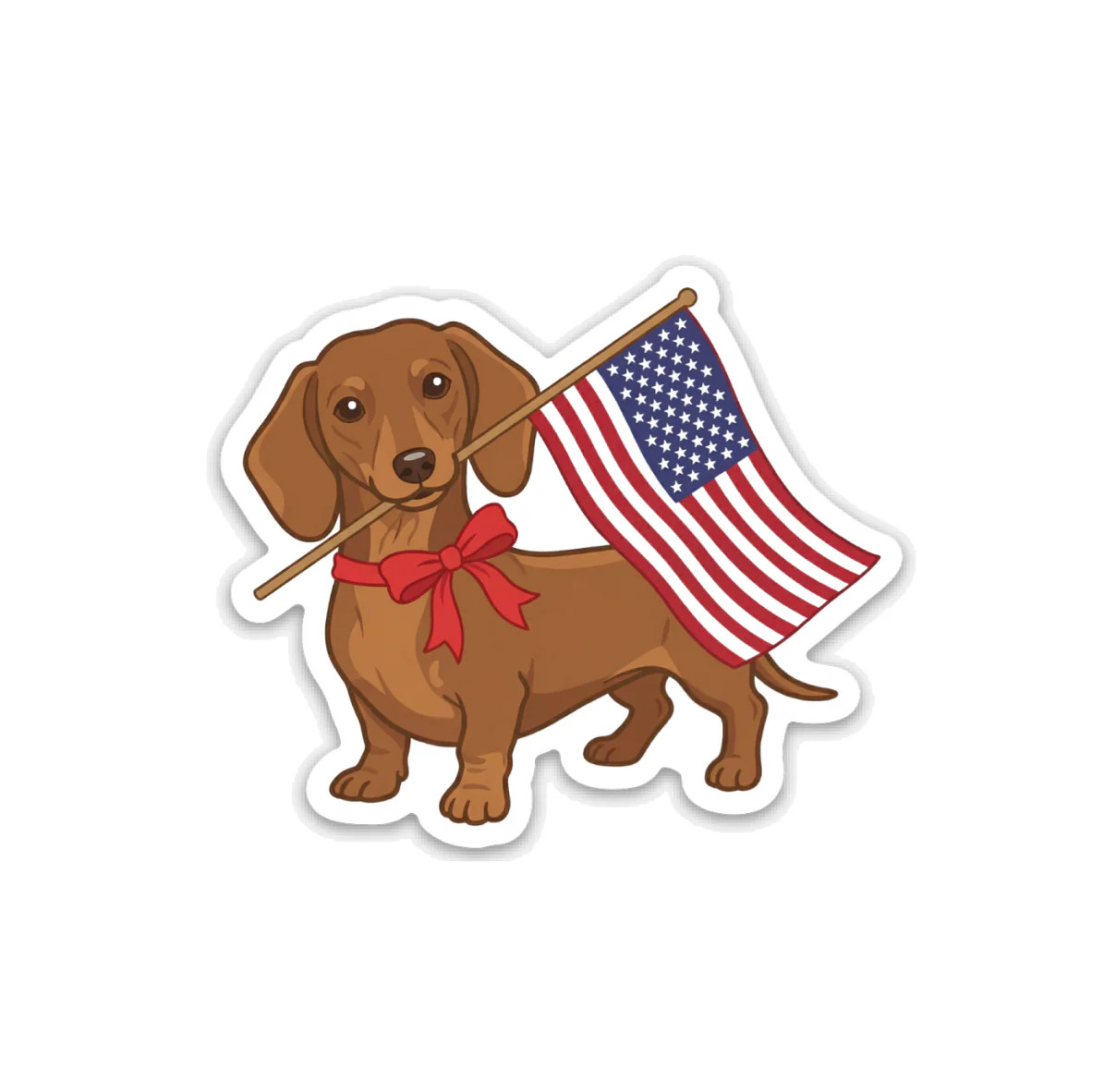USA DACHSHUND ♡ sticker | BFFS & BABES