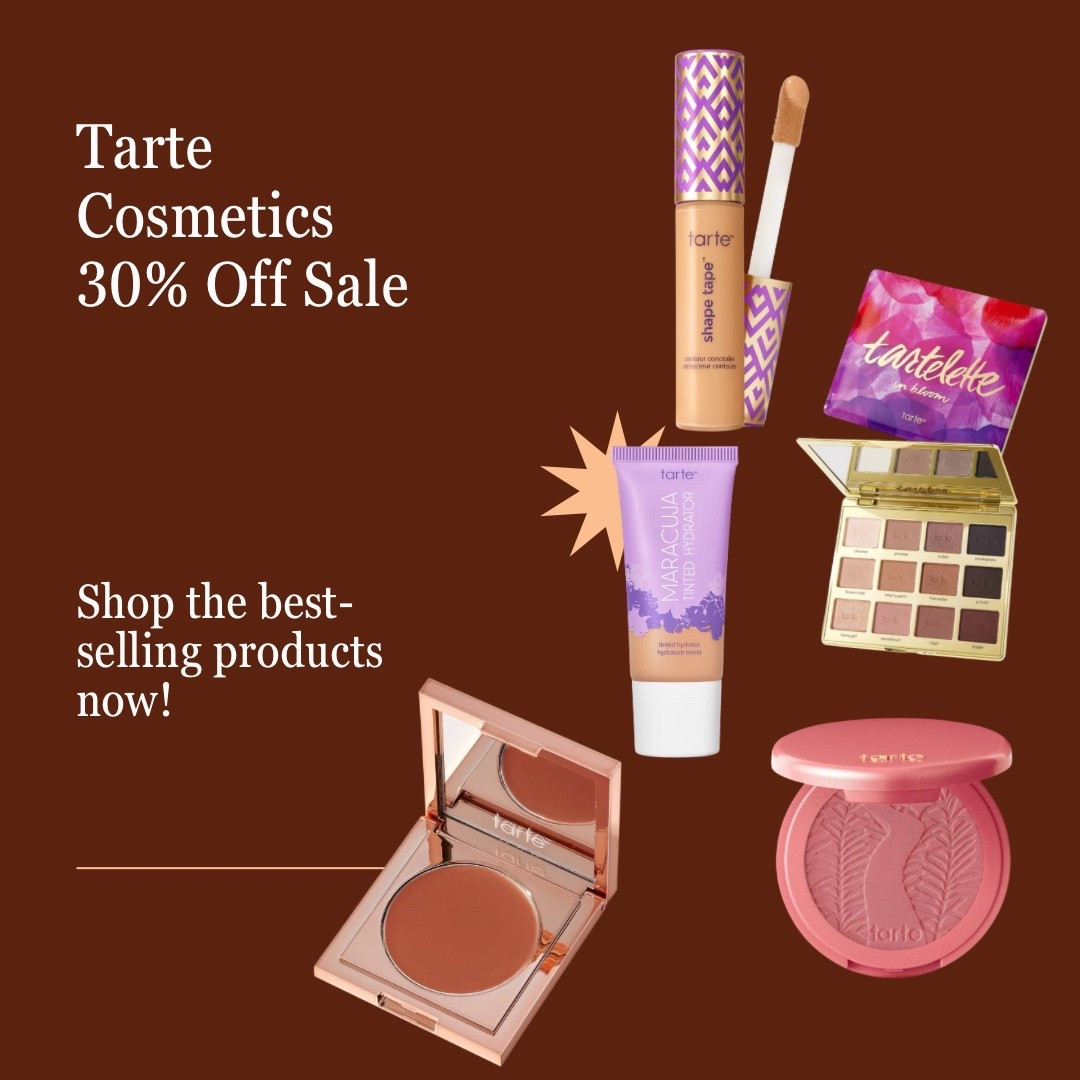 Tarte’s Best-Selling Beauty Picks Are 30% OFF!

This summer sale is too good to skip. These viral favorites are finally marked down, including:
— Shape Tape™ Concealer
— Maracuja Tinted Moisturizer
— Tartlette Eyeshadow Palette
— Glow Bronzer Compact
— Amazonian Clay Blush

Tap to shop my top picks while they’re still in stock!

#LTKSale #TarteCosmetics #MakeupMustHaves #BeautyOnABudget #SummerDeals

#LTKSeasonal #LTKBeauty #LTKSaleAlert