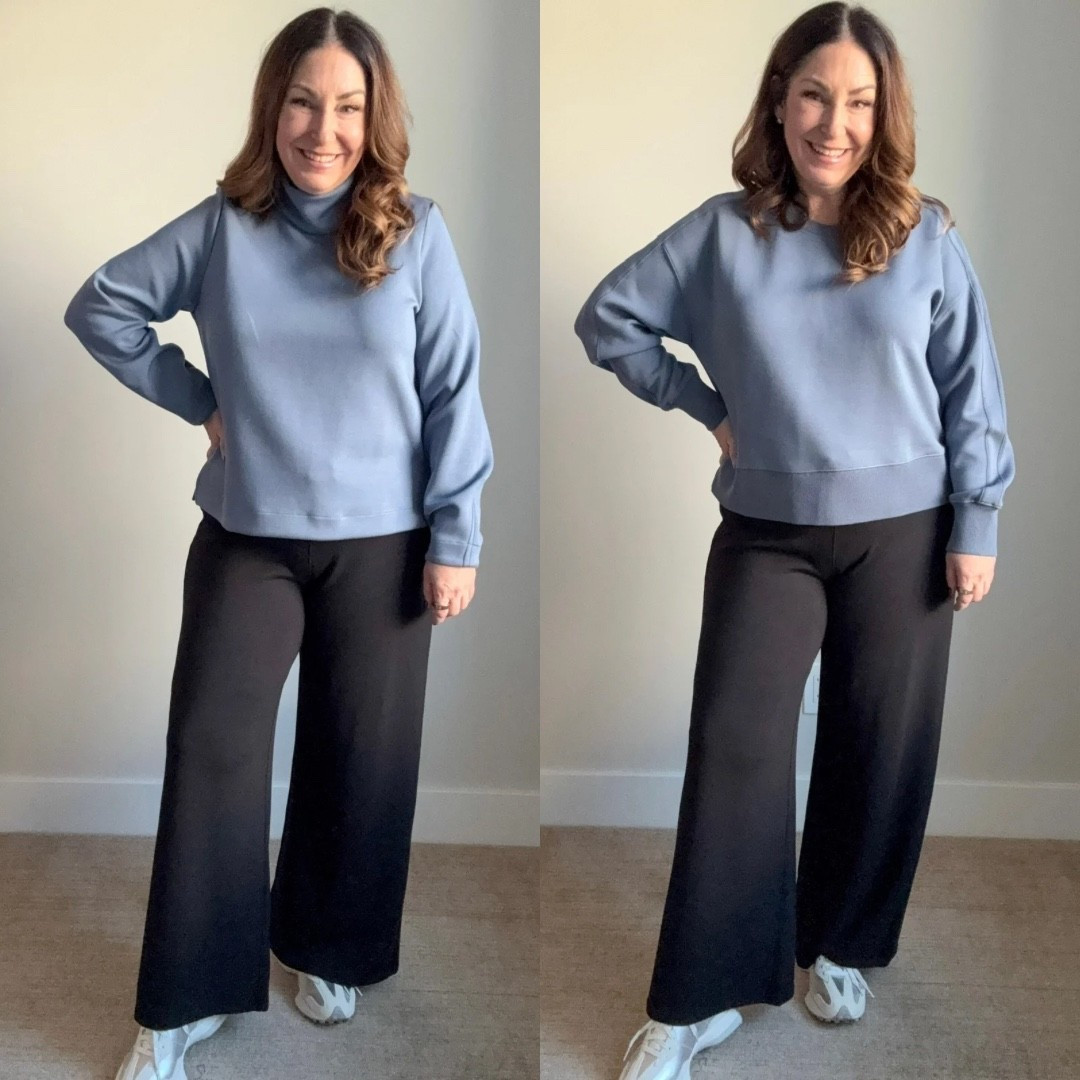 Comfy outfits for holiday break! I'm so ready for a couple weeks of staying in, watching movies, playing games and spending time with family. 

These @spanx AirEssentials pieces are the prefect mix of casual comfy that I can lounge in but also be company ready. 

Wearing XL Petite in pants (size up) and large in tops.  Code RYANNEXSPANX takes 10% off for new customers. 

#spanx #spanxpartner 


#LTKOver40 #LTKActive #LTKMidsize