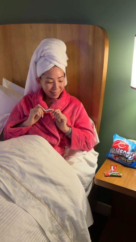 #ad What’s the best Valentine’s Day gift you loved?!
A night away with a long, hot shower and winding down with my fave sweet treat @airheadscandy has got to be mine! What better way to celebrate the day of love than with our favorite sweet treat❤️🩷🤍, just us two.😍😍

@target #Airheads #AirheadsHaveMoreFun #targetpartner #target