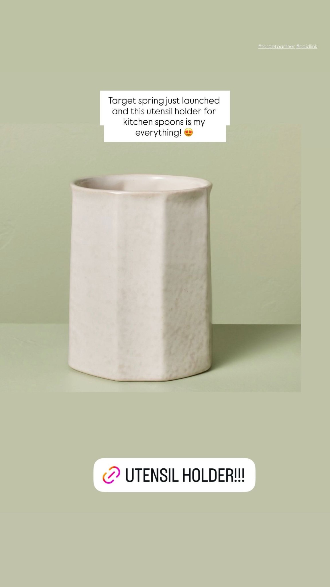 Target spring just launched and this utensil holder for kitchen spoons is my everything! 😍 #targetpartner #paidlink