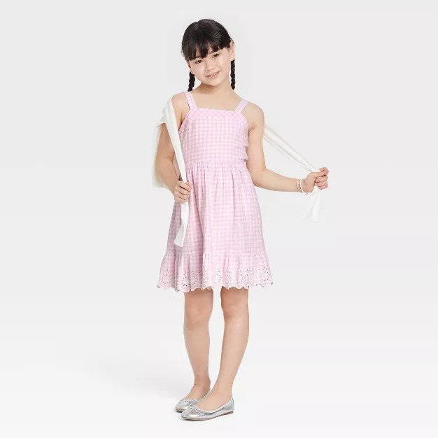 Girls' Tie-Back Sleeveless Woven Dress - Cat & Jack™ | Target