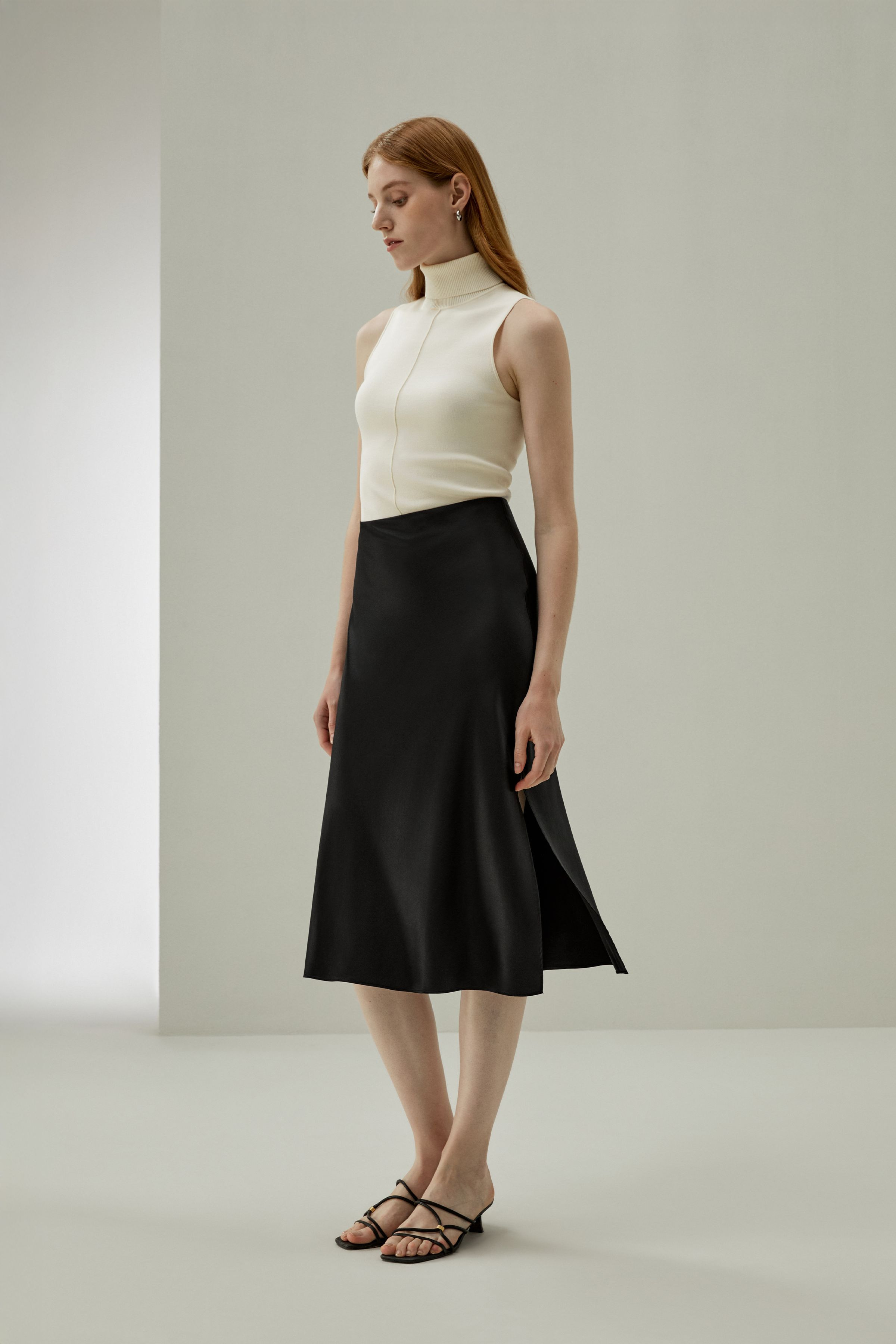 Minimalist Aesthetic Silk Poppy Skirt | LILYSILK